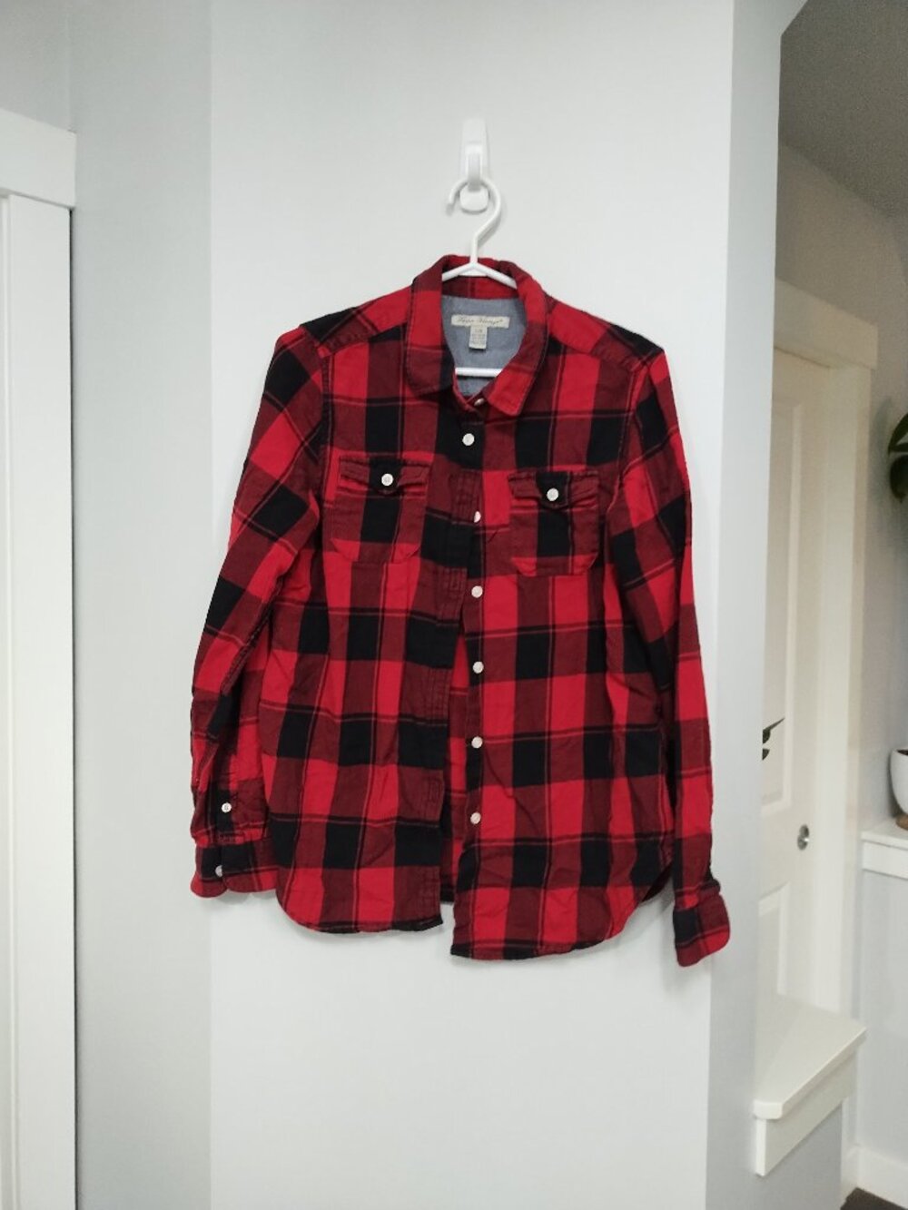 100% cotton plaid Tailor Vintage flannel button up shirt